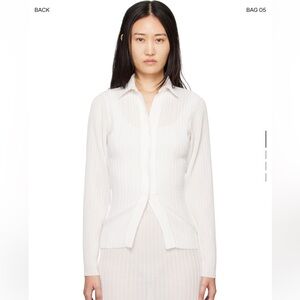 Plisse Shirt - Subtle by Le Nguyen - White Size L